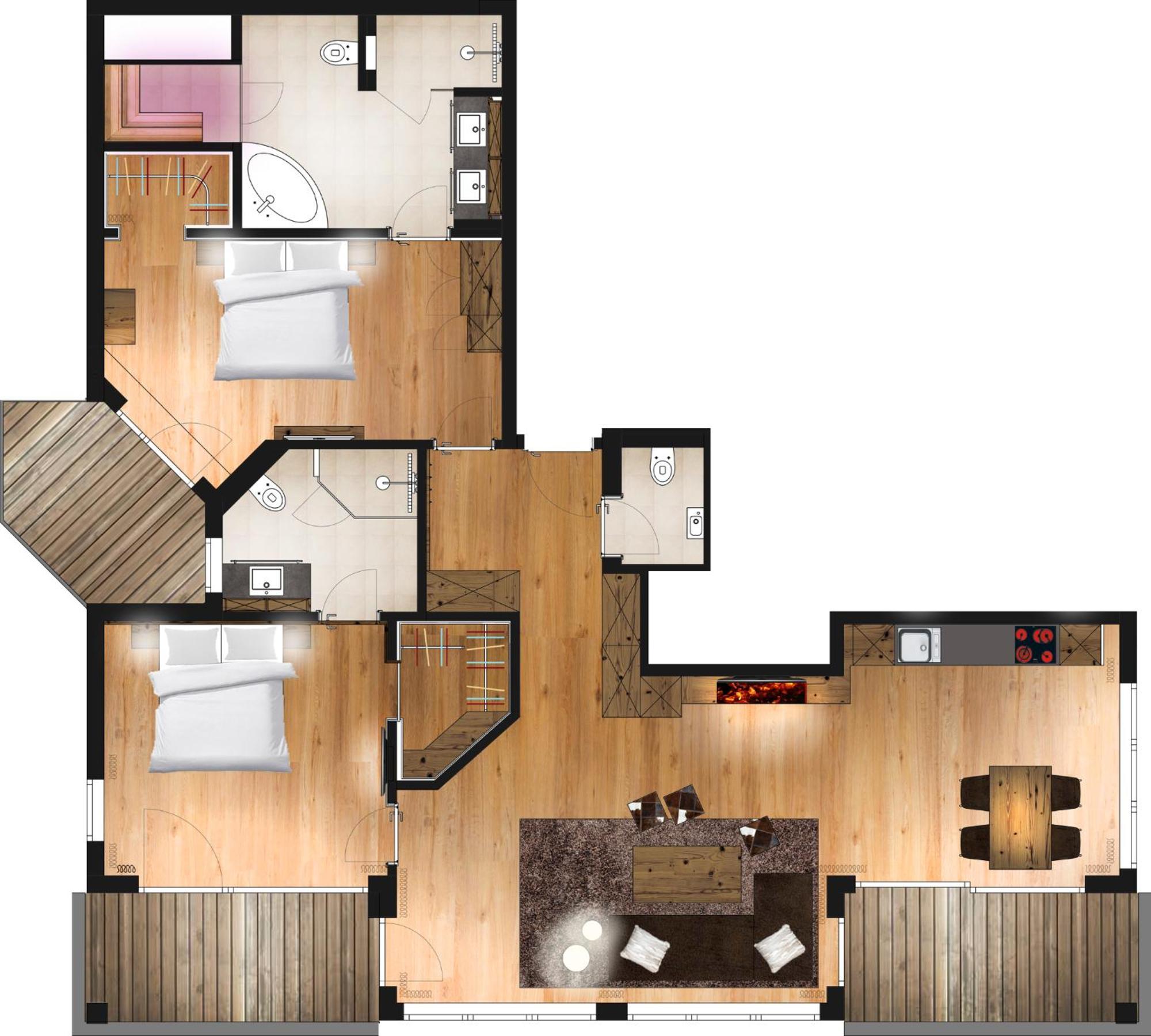 Appartamento Superior con 2 Camere da Letto